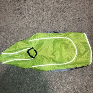 Fluorescent Green and Grey Brand new dog jacket rain coat Top-paw Green Med.